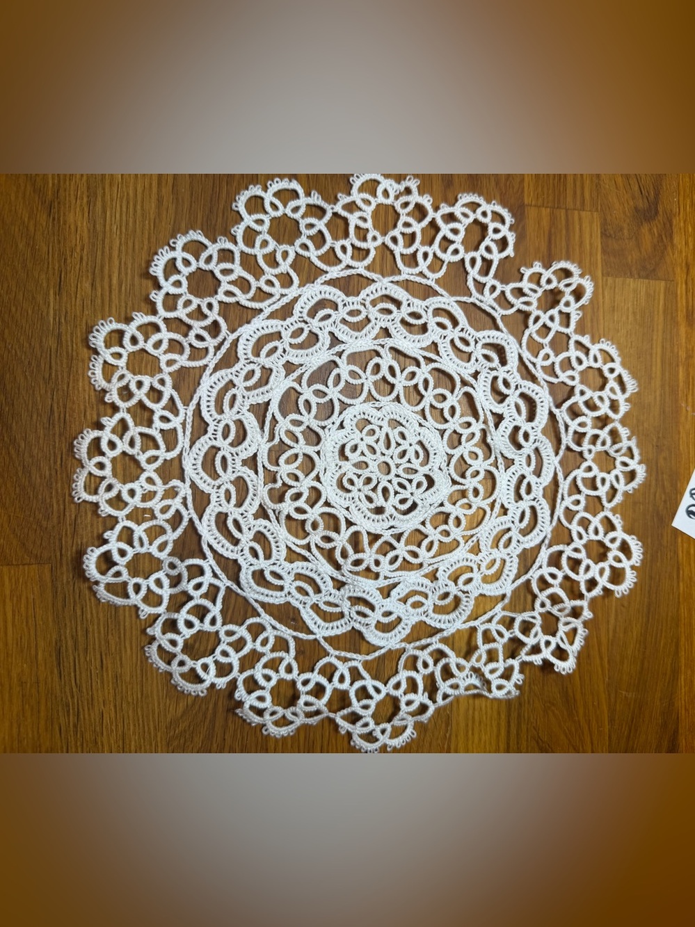 White Doily - Intricate Crochet Round - Picture 5 of 5